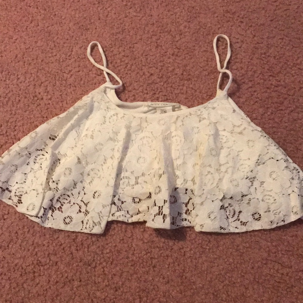 White lace bralette/crop top